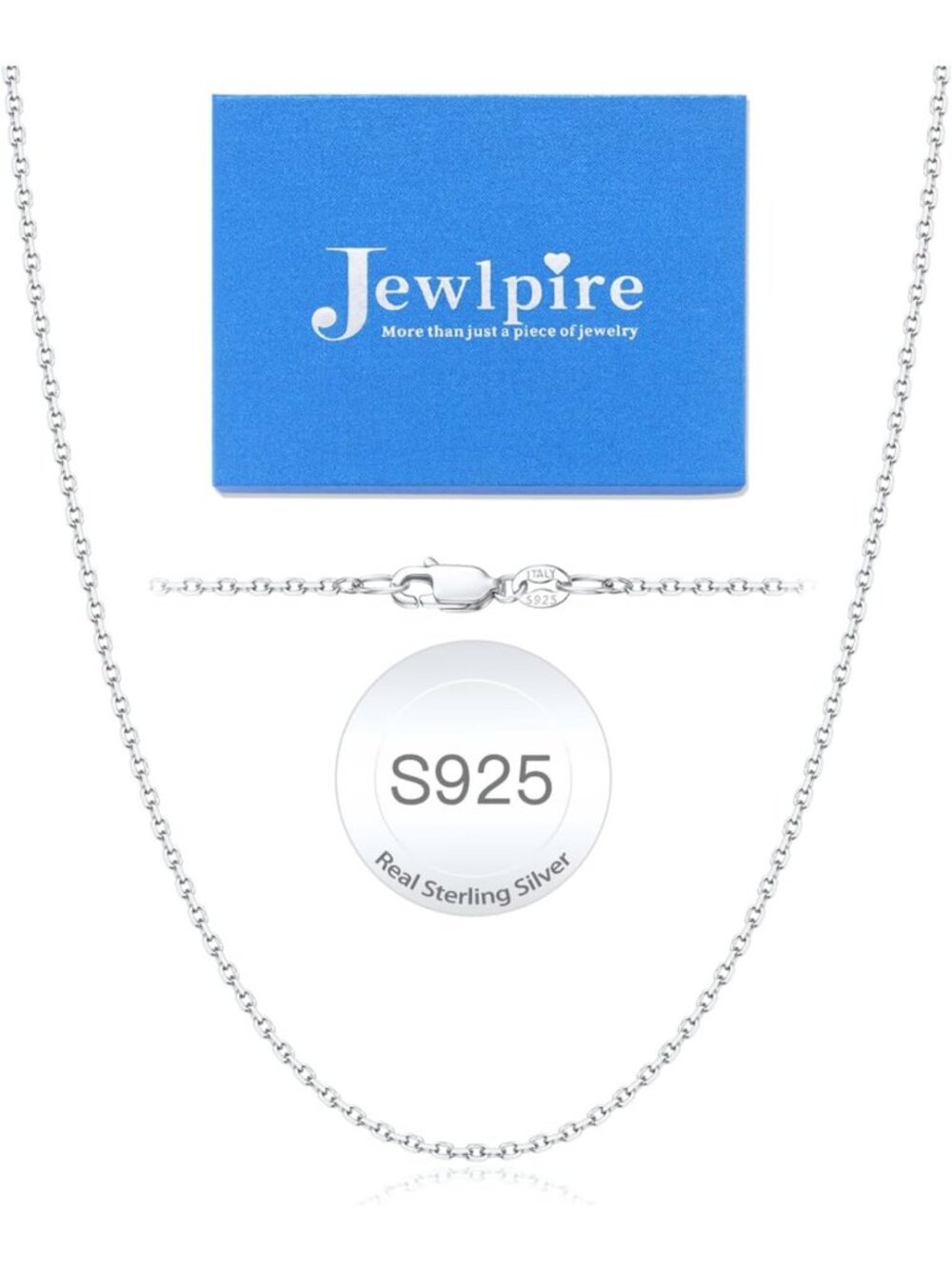 14K Gold Plated Sterling Silver Chain Necklace for Women, Adjustable Length